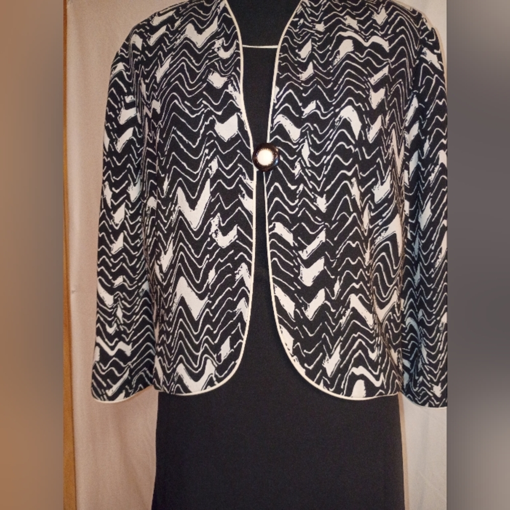 Emma James Zigzag Patterned Jacket With Black Mid… - image 2